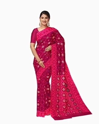 Raktobindu Floral Half Silk Saree | Flickere Outfit